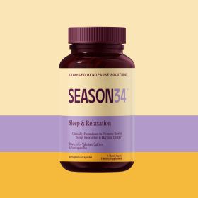 SEASON34 Menopause & Perimenopause Sleep Support for Women 40+ | Night Sweats & Hot Flash–Related Awakenings | Stay Cool All Night & Wake Refreshed |