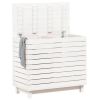 Laundry Basket White 34.8"x17.3"x29.9" Solid Wood Pine