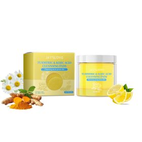 Jaysuing Curic Acid Turmeric Cotton Tablet Gently Cleanses Skin Exfoliation With Gentle, Clear And Skin Cleansing Pad