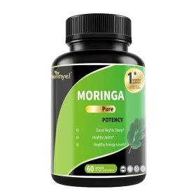 Pure Moringa Capsules - High Potency, Health & Fitness With Essential Vitamins & Amino Acids - 60 Capsules (Option: 1 PCS)